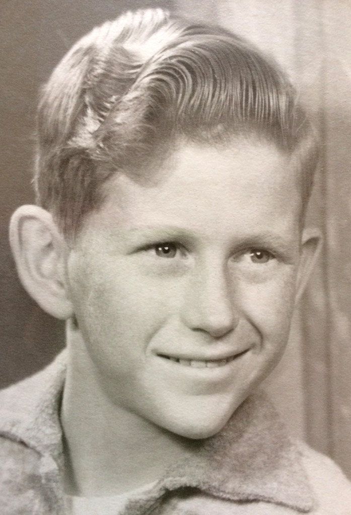 Me at age 10 in Little Rock, Arkansas. If we had not moved to St. Louis I would have been a member of Central High School, Class of 1959. with nine black fellow students, better known as the Little Rock Nine.