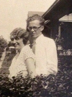 Mom and Dad in Wellington, Kansas sometime in the 1930’s.  They relocated often – on to the next town that needed a new telephone office. They rented a furnished place and  settle in for 6-9 months before the next move.